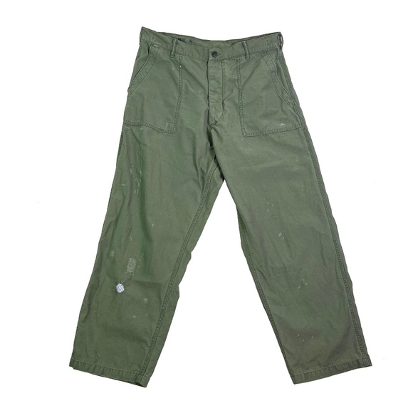 Polo Ralph Lauren Relaxed Fit Distressed Paint Splatter Army Utility Pants - Picture 1 of 8